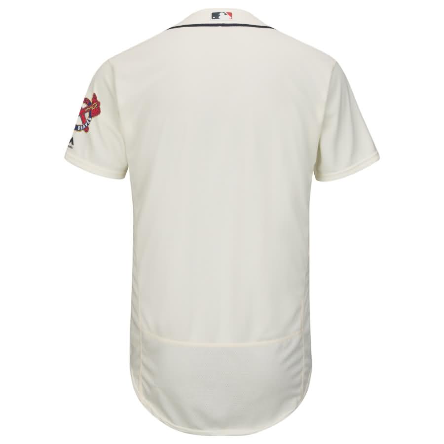 Atlanta Braves Majestic Alternate Flex Base Authentic Collection Team Jersey - Ivory