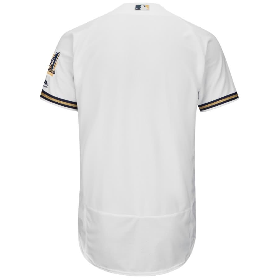 Milwaukee Brewers Majestic Home Flex Base Authentic Collection Team Jersey - White