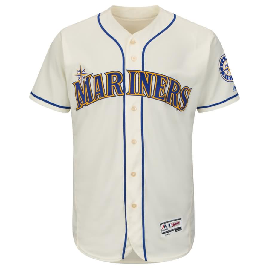 Seattle Mariners Majestic Alternate Flex Base Authentic Collection Team Jersey - Cream