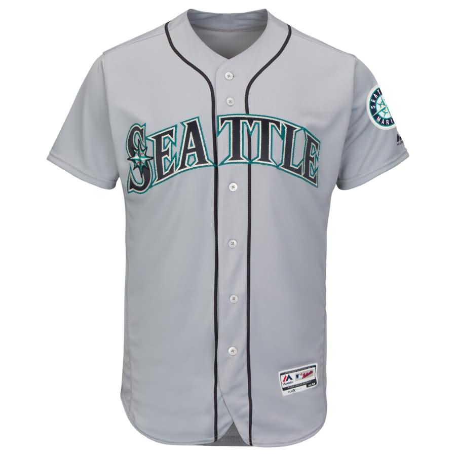 Seattle Mariners Majestic Road Flex Base Authentic Collection Team Jersey - Gray