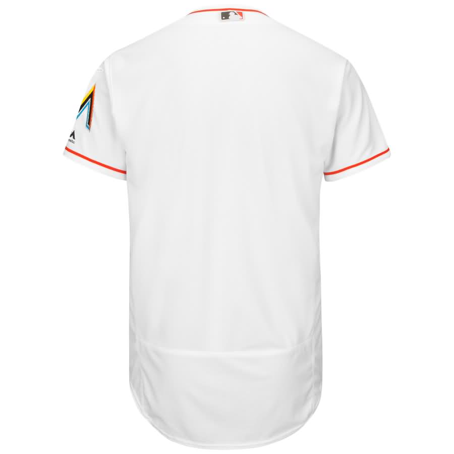 Miami Marlins Majestic Home Flex Base Authentic Collection Team Jersey - White