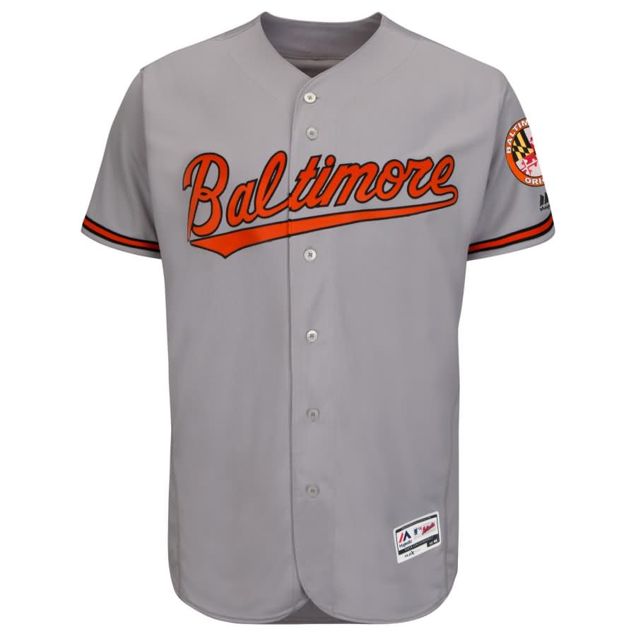 Baltimore Orioles Majestic Road Flex Base Authentic Collection Team Jersey - Gray