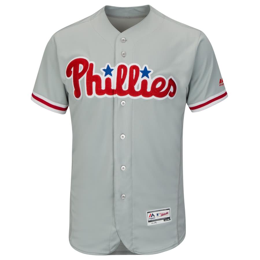 Philadelphia Phillies Majestic Road Flex Base Authentic Collection Team Jersey - Gray