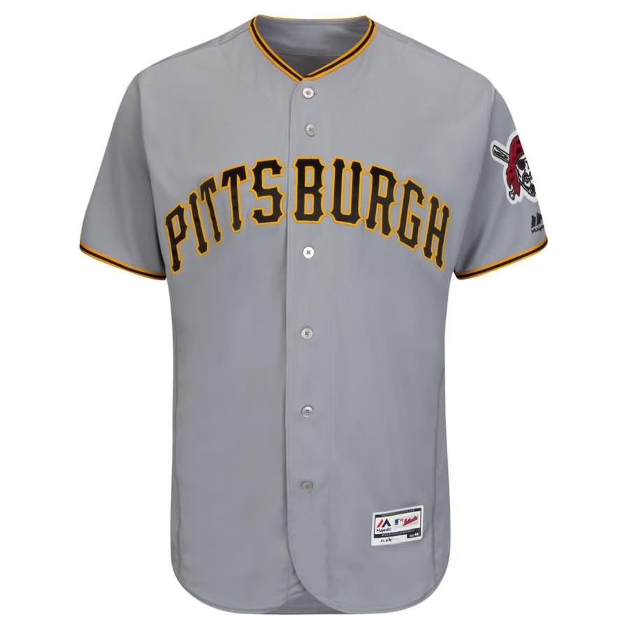 Pittsburgh Pirates Majestic Road Flex Base Authentic Collection Team Jersey - Gray