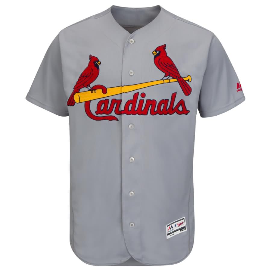 St. Louis Cardinals Majestic Road Flex Base Authentic Collection Team Jersey - Gray