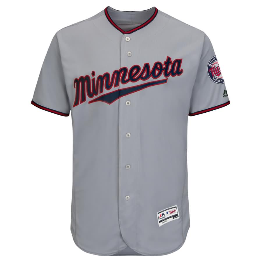 Minnesota Twins Majestic Road Flex Base Authentic Collection Team Jersey - Gray