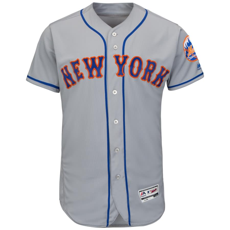 New York Mets Majestic Road Flex Base Authentic Collection Team Jersey - Gray