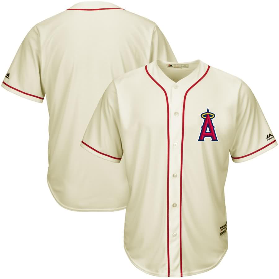 Los Angeles Angels Majestic Cool Base Ivory Fashion Team Jersey - Cream/Red