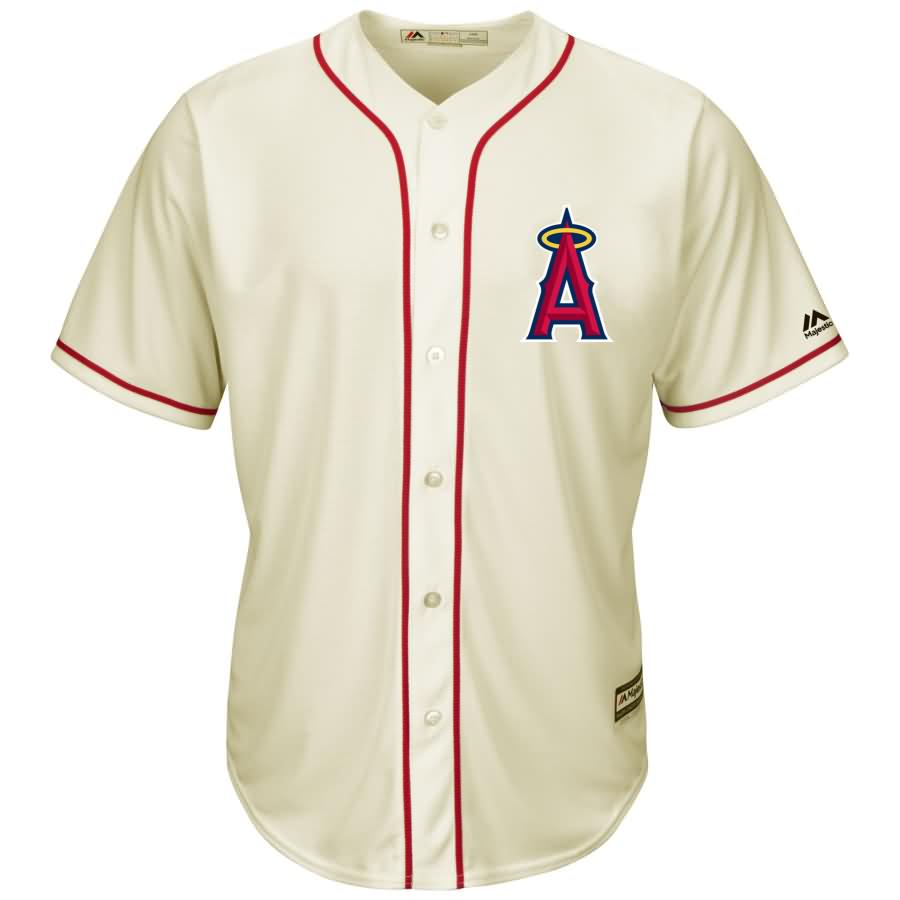 Los Angeles Angels Majestic Cool Base Ivory Fashion Team Jersey - Cream/Red