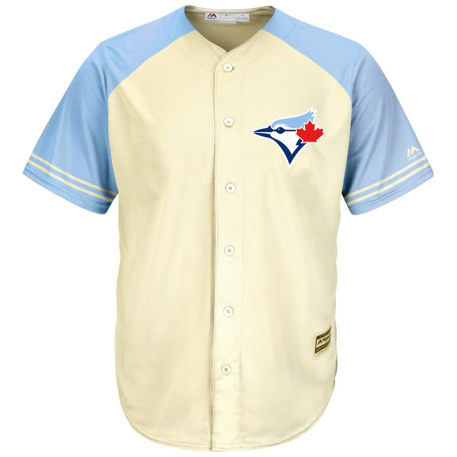 Toronto Blue Jays Majestic Cool Base Ivory Fashion Team Jersey - Cream/Royal