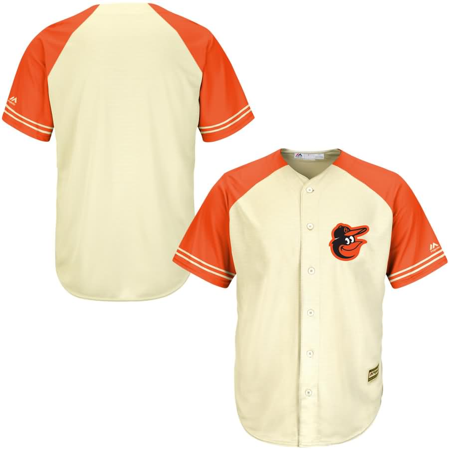 Baltimore Orioles Majestic Cool Base Ivory Fashion Team Jersey - Cream/Orange