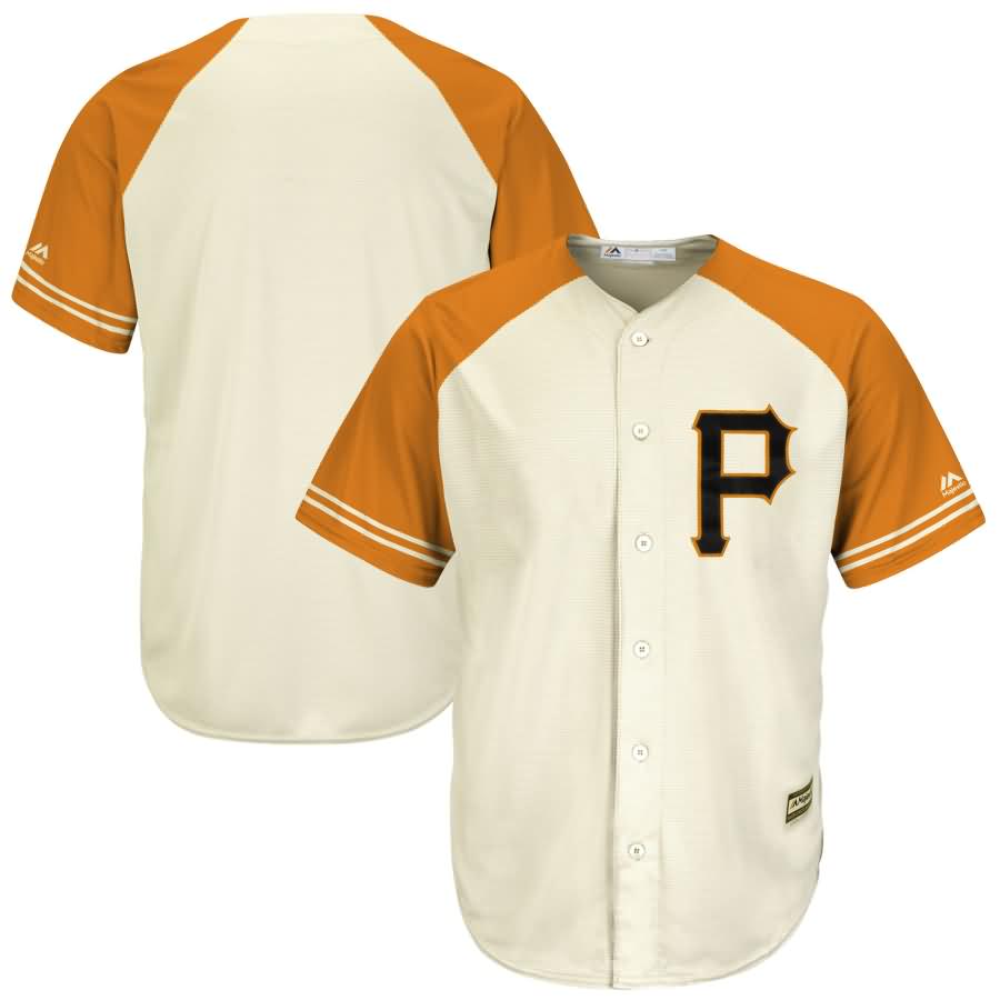 Pittsburgh Pirates Majestic Cool Base Ivory Fashion Team Jersey - Cream/Yellow