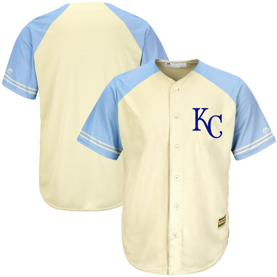 Kansas City Royals Majestic Cool Base Ivory Fashion Team Jersey - Cream/Light Blue