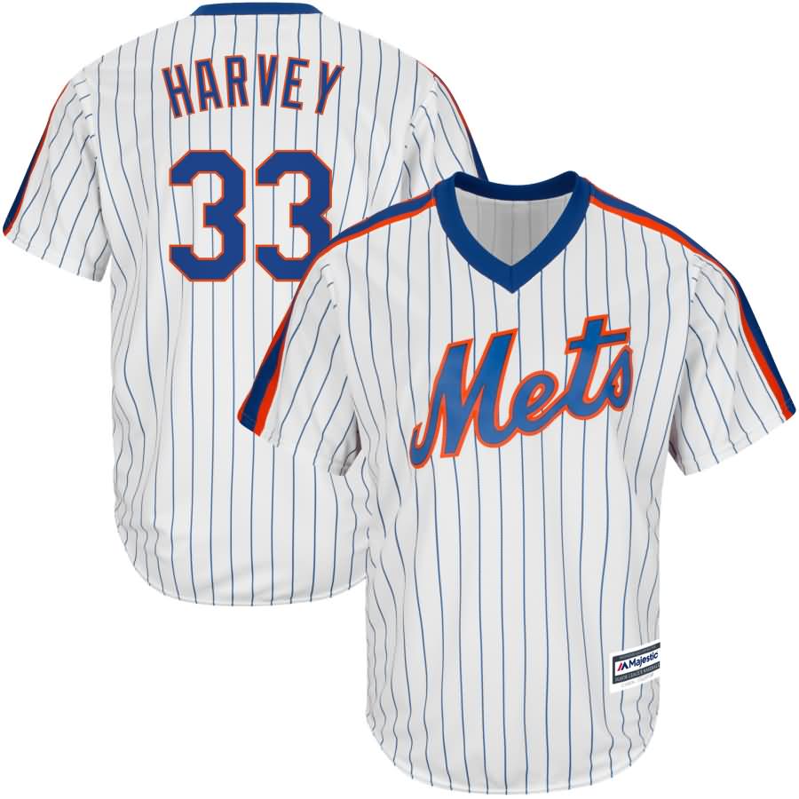 Matt Harvey New York Mets Majestic Home Official Cool Base Player Jersey - White/Royal