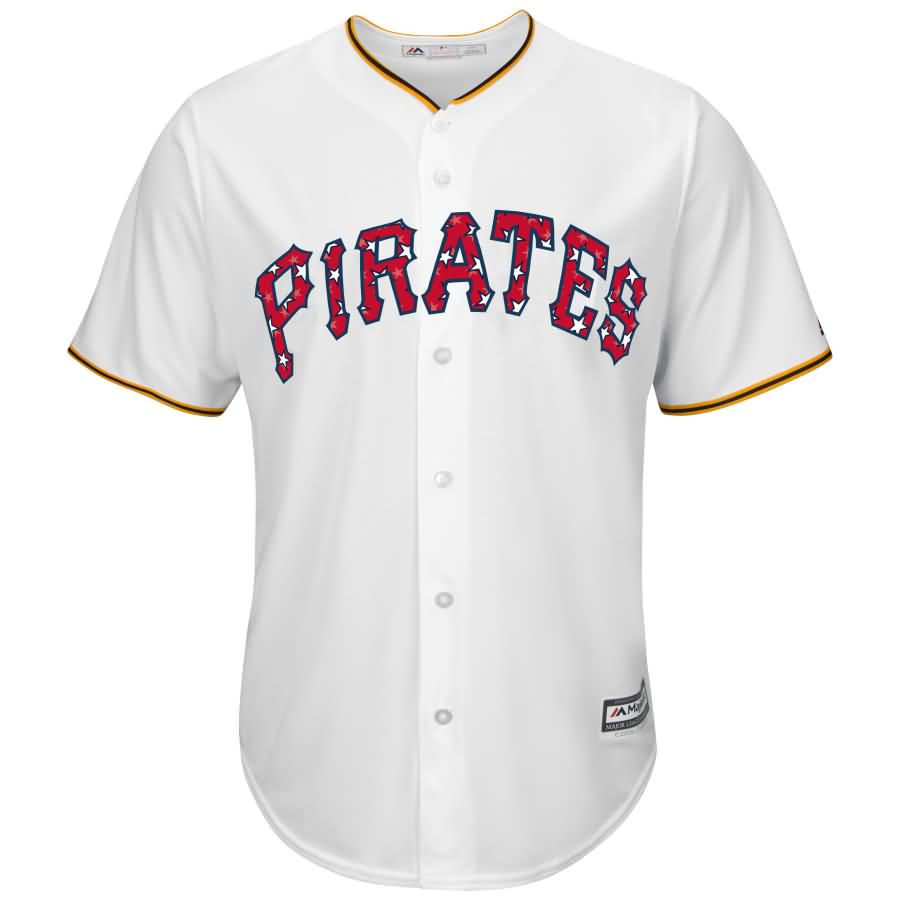 Pittsburgh Pirates Majestic Stars & Stripes Cool Base Jersey - White