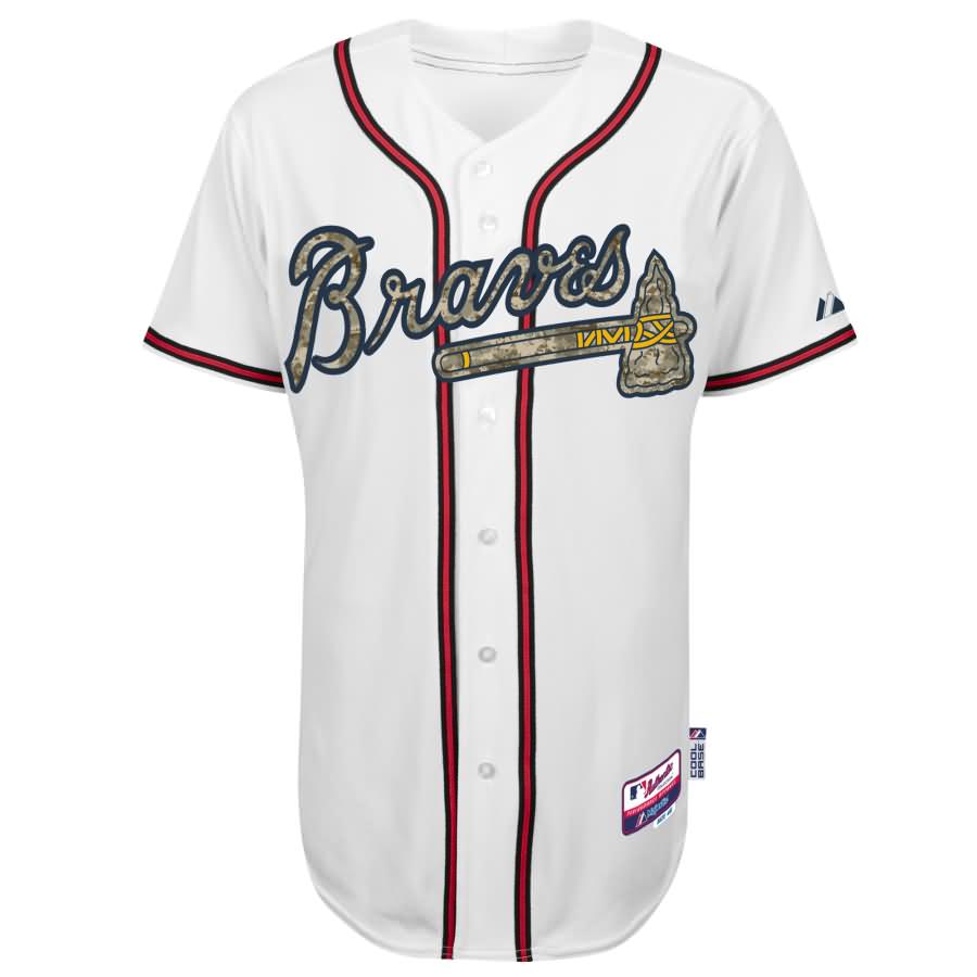 Atlanta Braves Majestic Fashion Authentic USMC Team Jersey - White