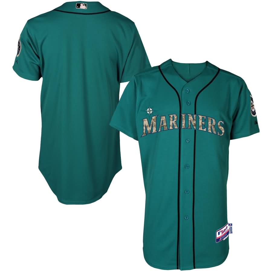 Seattle Mariners Majestic Fashion Authentic USMC Team Jersey - Northwest Green