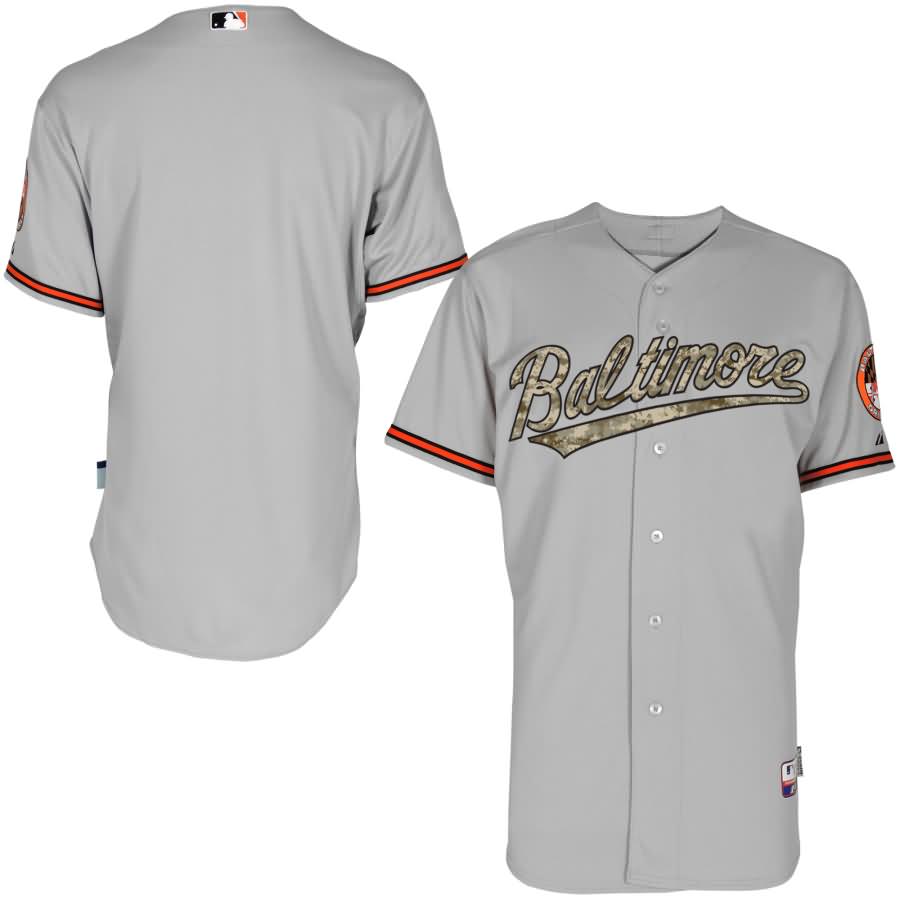 Baltimore Orioles Majestic Fashion Authentic USMC Team Jersey - Gray