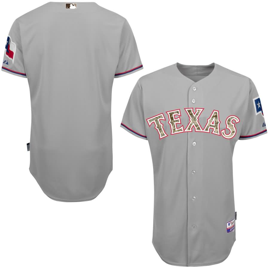 Texas Rangers Majestic Fashion Authentic USMC Team Jersey - Gray