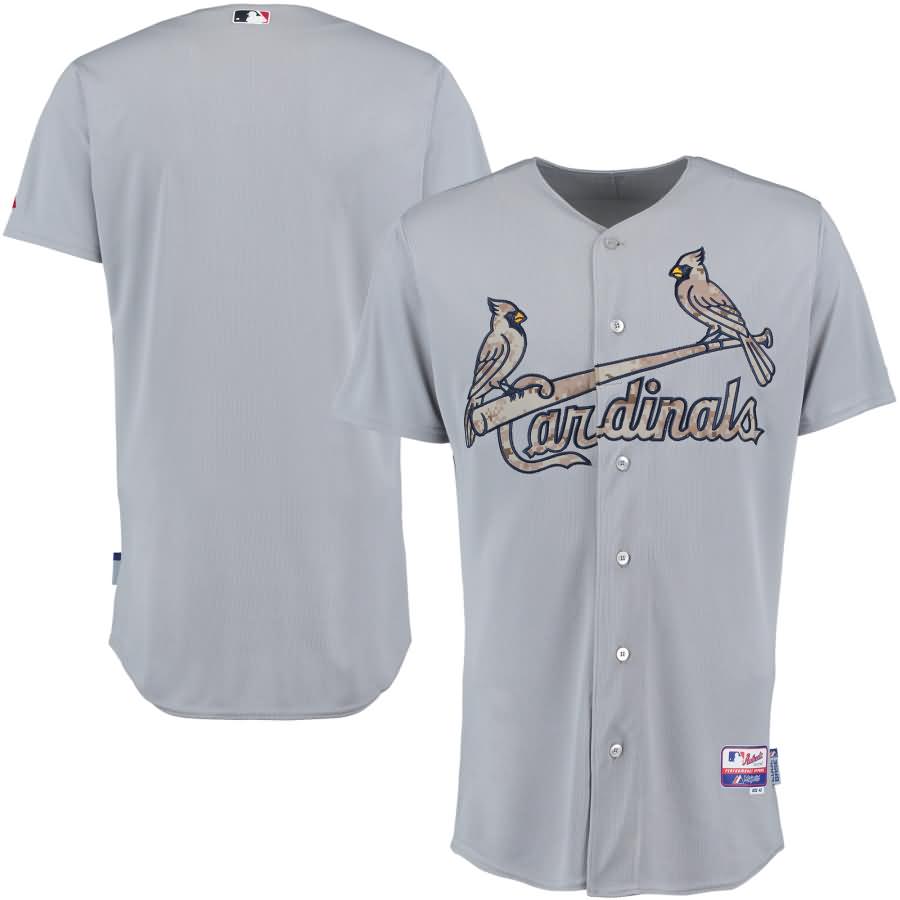 St. Louis Cardinals Majestic Fashion Authentic USMC Team Jersey - Gray