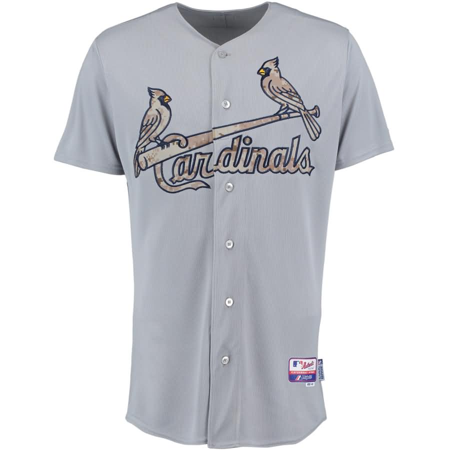 St. Louis Cardinals Majestic Fashion Authentic USMC Team Jersey - Gray