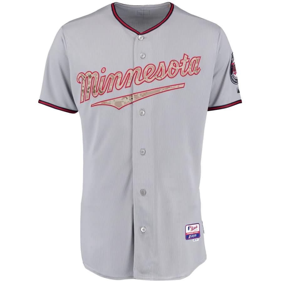 Minnesota Twins Majestic Fashion Authentic USMC Team Jersey - Gray