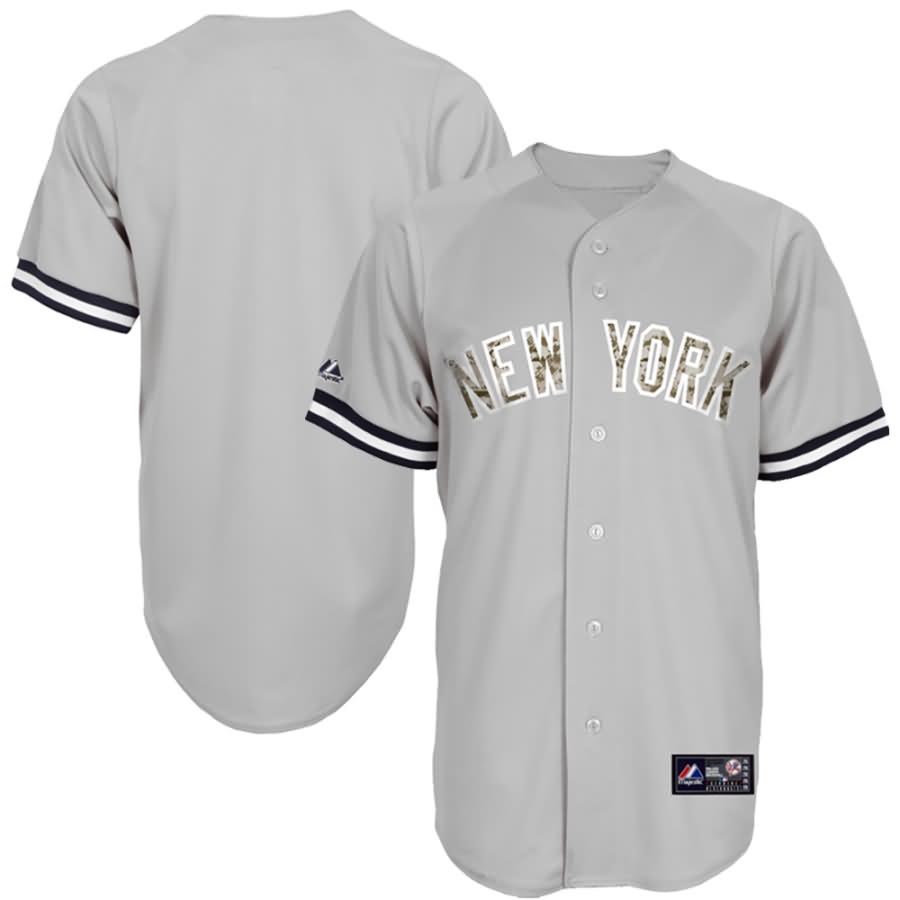 New York Yankees Majestic Fashion Authentic USMC Team Jersey - Gray