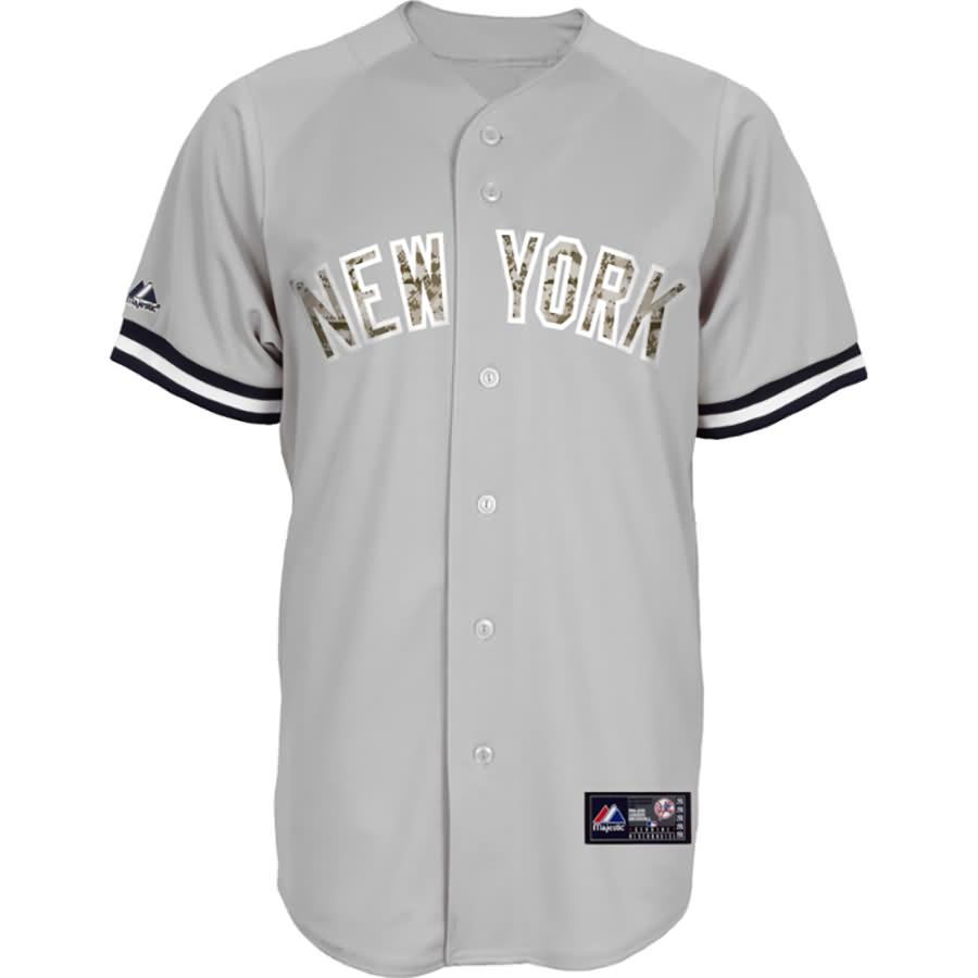 New York Yankees Majestic Fashion Authentic USMC Team Jersey - Gray