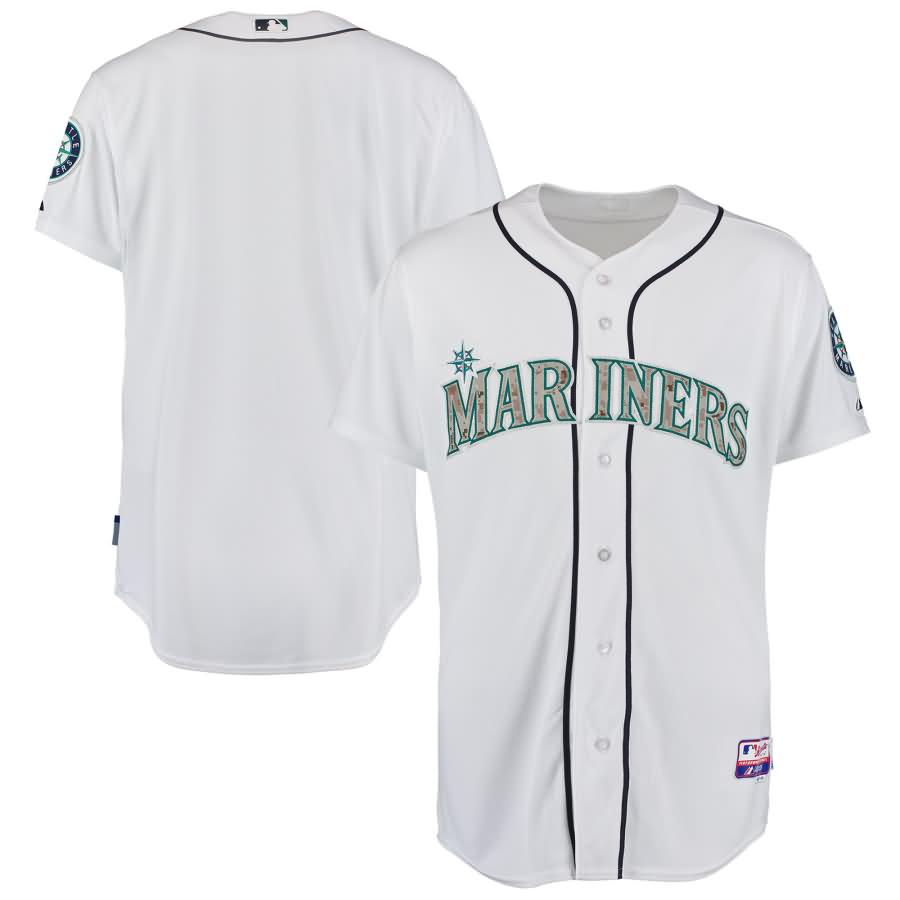 Seattle Mariners Majestic Fashion Authentic USMC Team Jersey - White