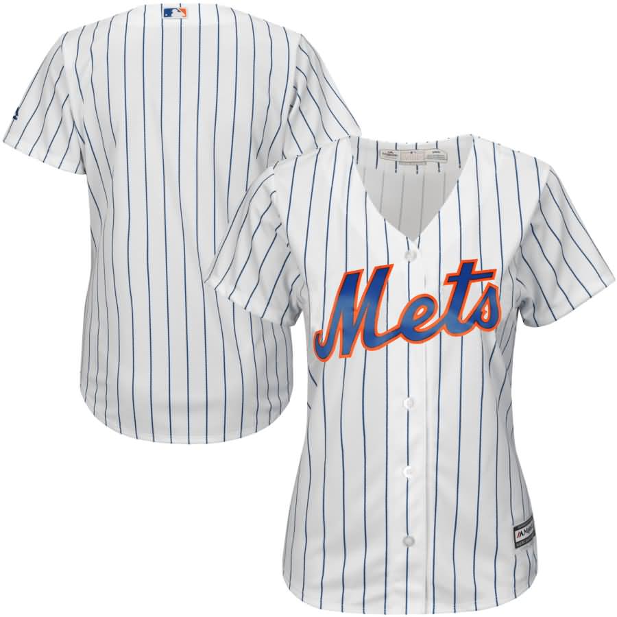 New York Mets Majestic Women's White Home Cool Base Jersey - White/Royal