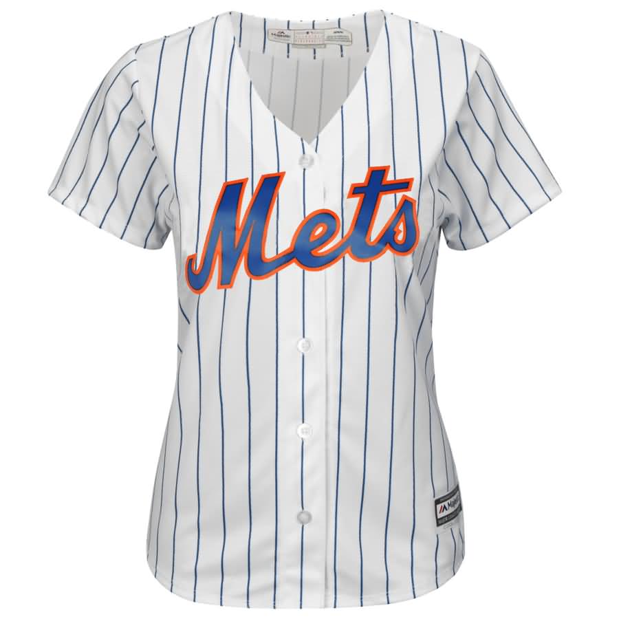 New York Mets Majestic Women's White Home Cool Base Jersey - White/Royal