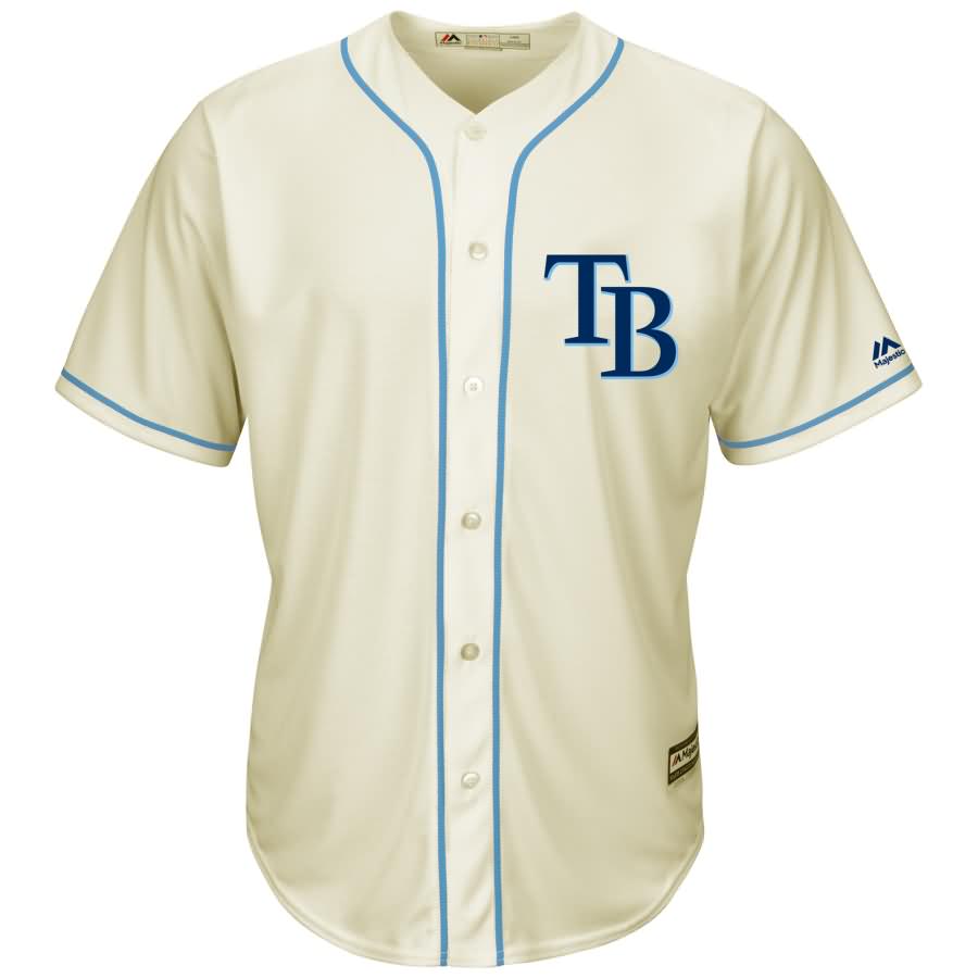 Tampa Bay Rays Majestic Cool Base Ivory Fashion Team Jersey - Cream