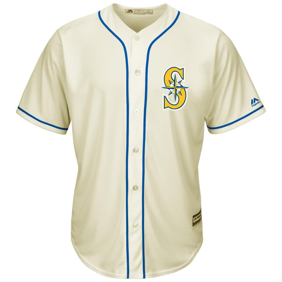 Seattle Mariners Majestic Cool Base Ivory Fashion Team Jersey - Cream