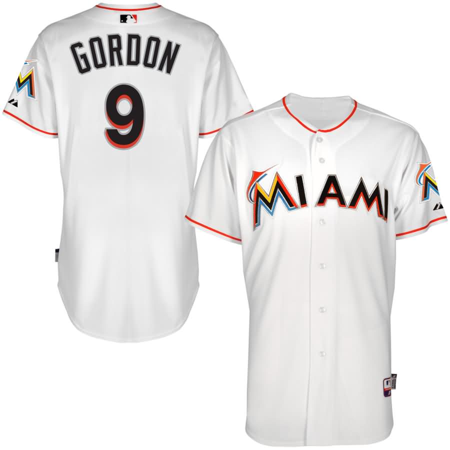 Dee Gordon Miami Marlins Majestic Home Authentic Cool Base Player Jersey - White