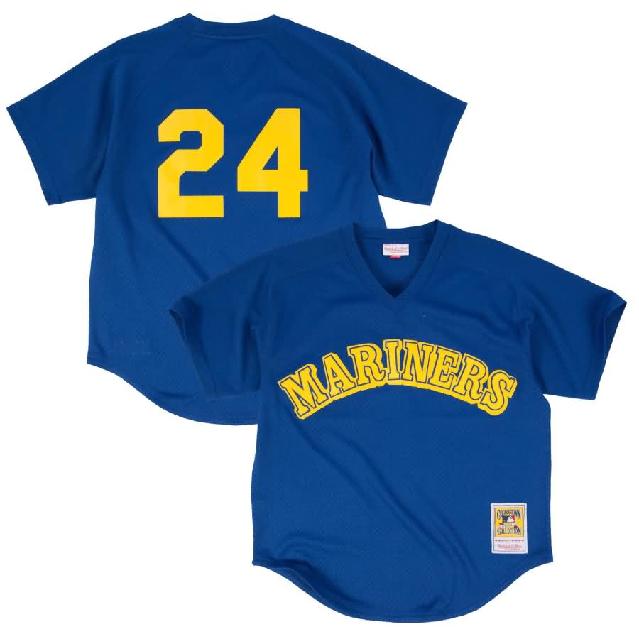 Ken Griffey Jr. Seattle Mariners Mitchell & Ness Cooperstown Mesh Batting Practice Jersey - Royal