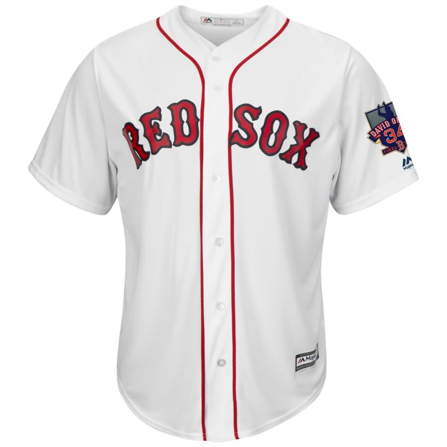 David Ortiz Boston Red Sox Majestic Cool Base Jersey with Retirement Patch - White