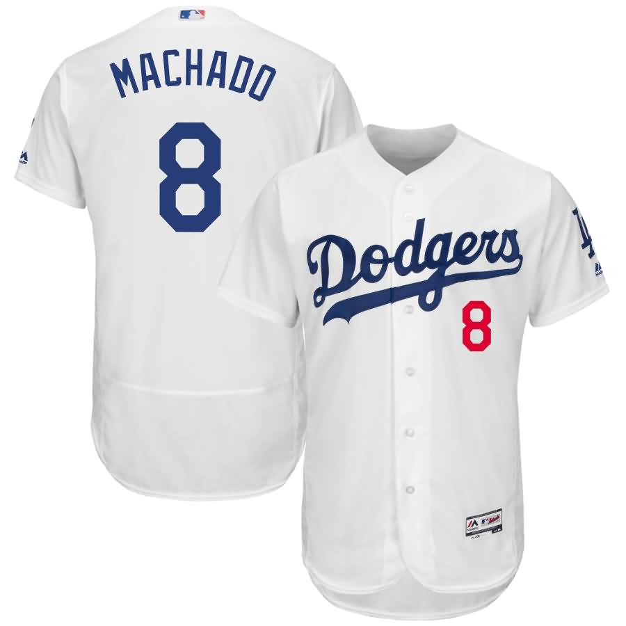 Manny Machado Los Angeles Dodgers Majestic Home Authentic Collection Flex Base Player Jersey - White