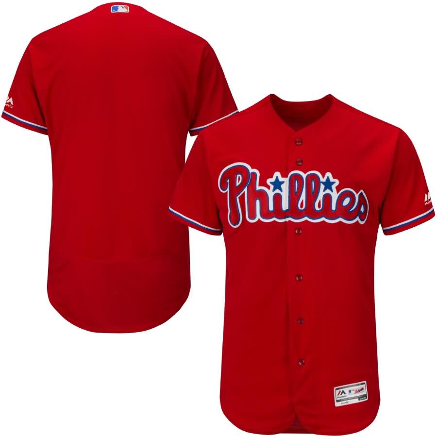 Philadelphia Phillies Majestic Fashion Flex Base Authentic Collection Team Jersey - Scarlet