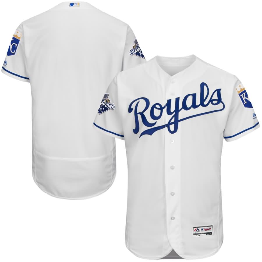 Kansas City Royals Majestic Home 2015 World Series Champions Commemorative Flex Base Team Jersey - White