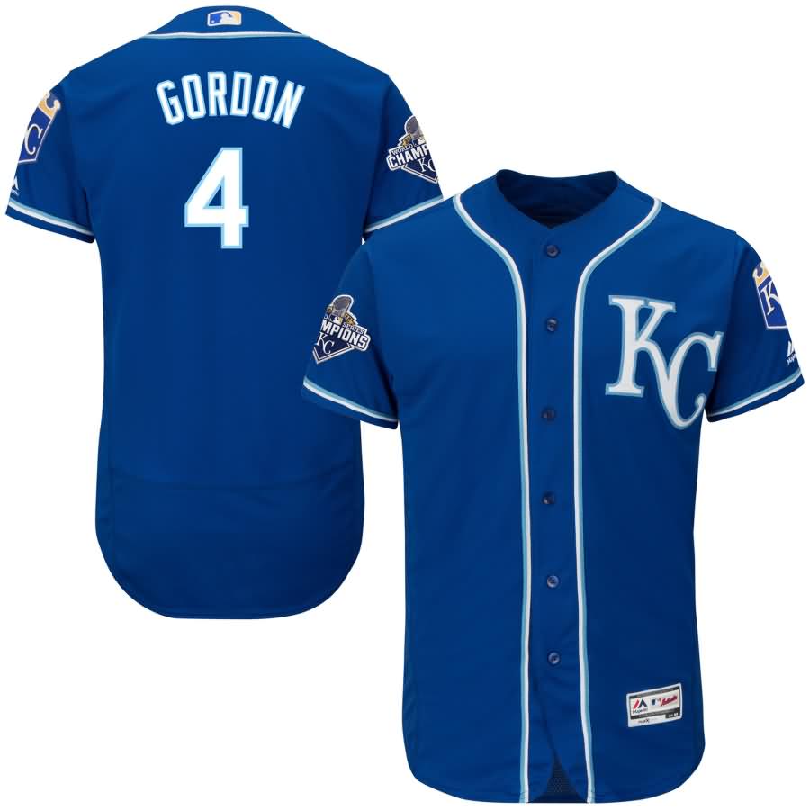 Alex Gordon Kansas City Royals Majestic Flex Base Player Jersey with World Series Commemorative Patch - Royal