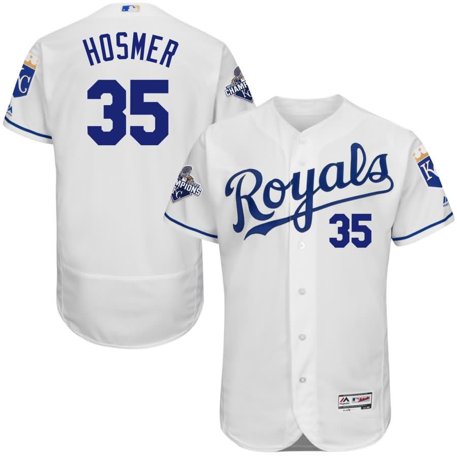 Eric Hosmer Kansas City Royals Majestic Flex Base Player Jersey with World Series Commemorative Patch - White