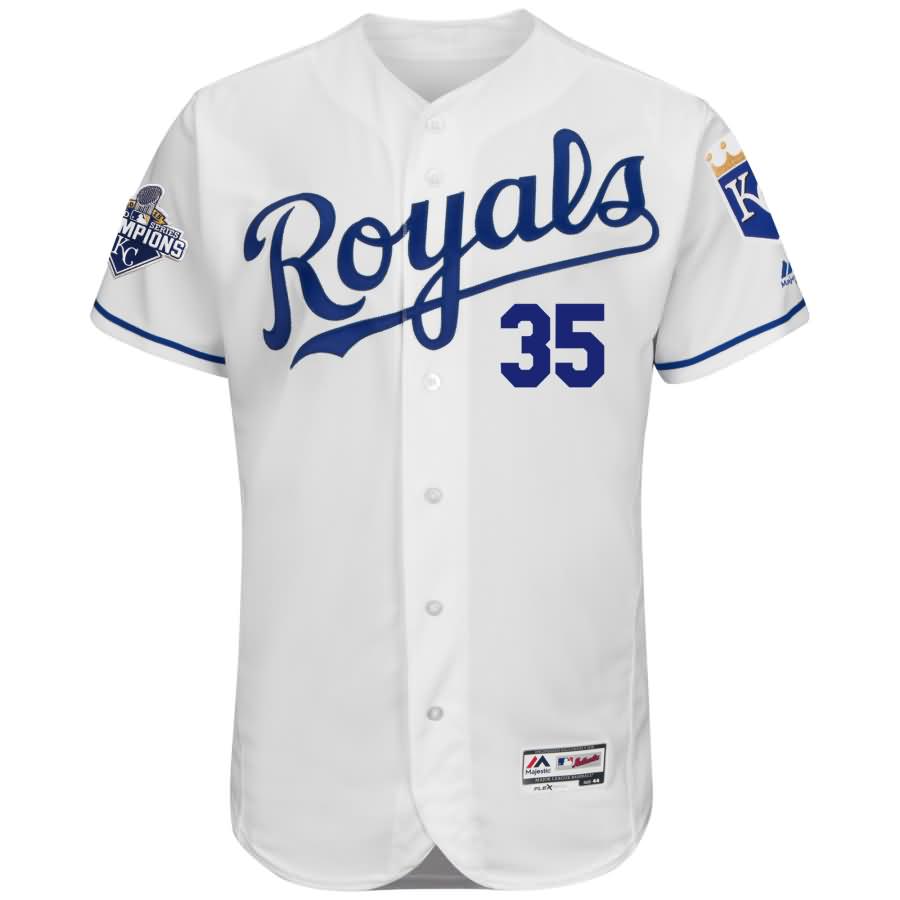 Eric Hosmer Kansas City Royals Majestic Flex Base Player Jersey with World Series Commemorative Patch - White