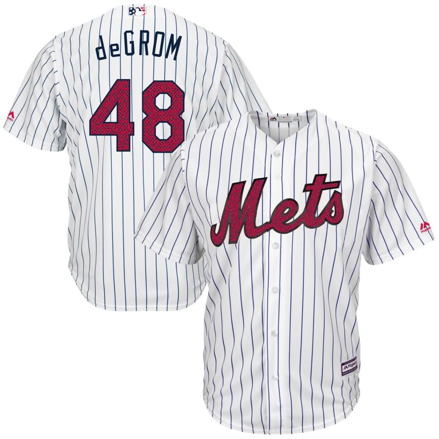 Jacob deGrom New York Mets Majestic Fashion Stars & Stripes Cool Base Player Jersey - White