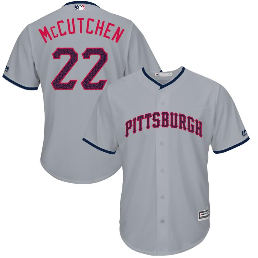 Andrew McCutchen Pittsburgh Pirates Majestic Fashion Stars & Stripes Cool Base Player Jersey - Gray