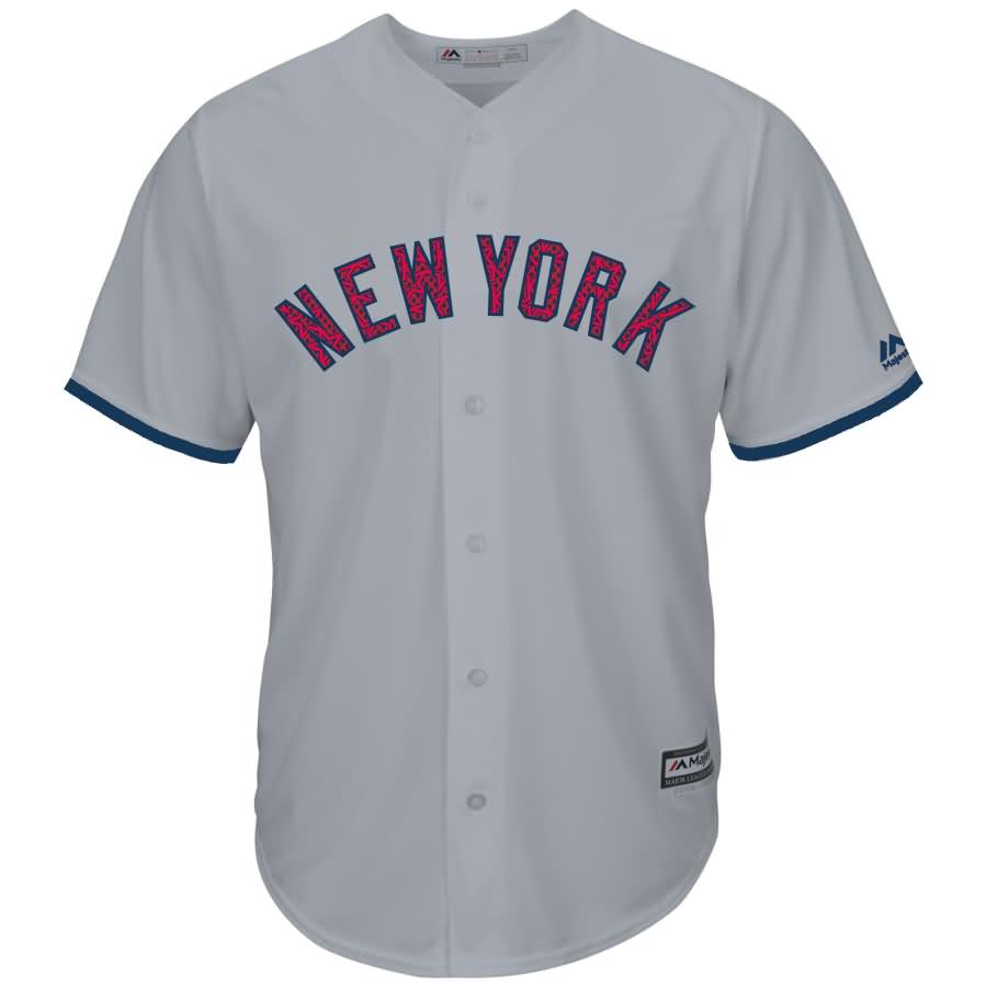 New York Yankees Majestic Fashion Stars & Stripes Cool Base Jersey - Gray