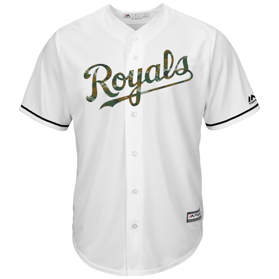 Kansas City Royals Majestic 2016 Fashion Memorial Day Cool Base Jersey - White