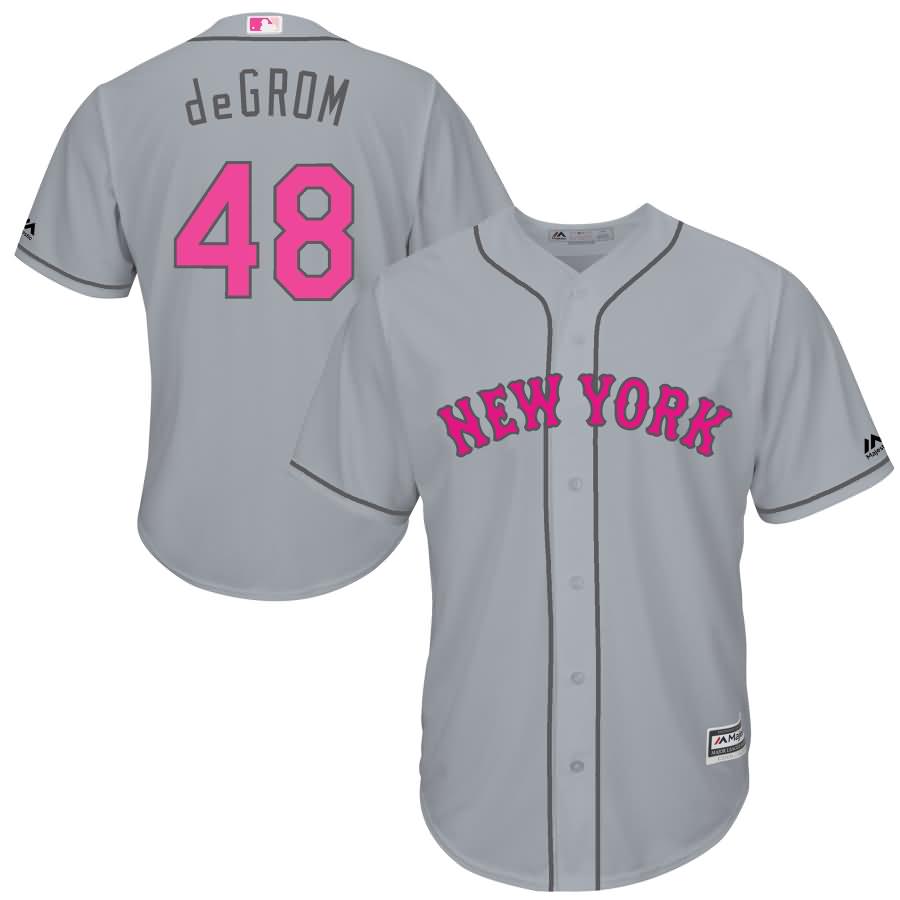 Jacob deGrom New York Mets Majestic Mother's Day Cool Base Replica Jersey - Gray