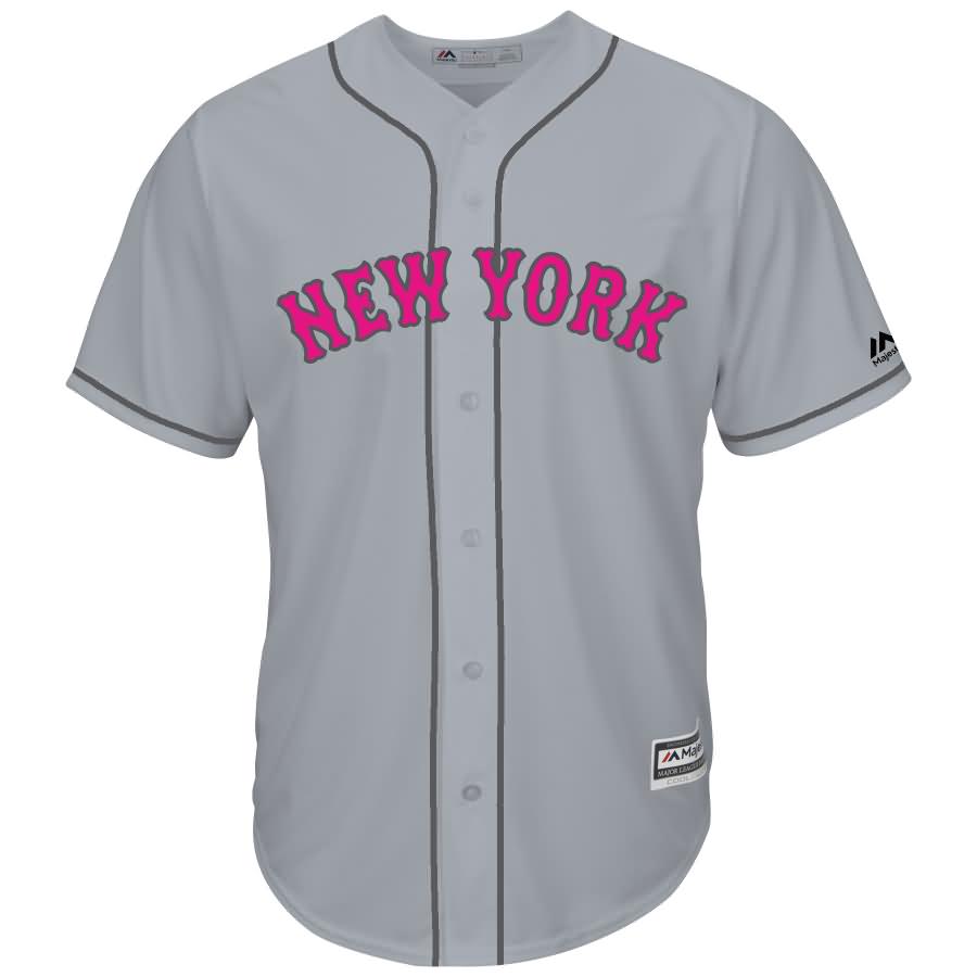 New York Mets Majestic Mother's Day Cool Base Replica Team Jersey - Gray