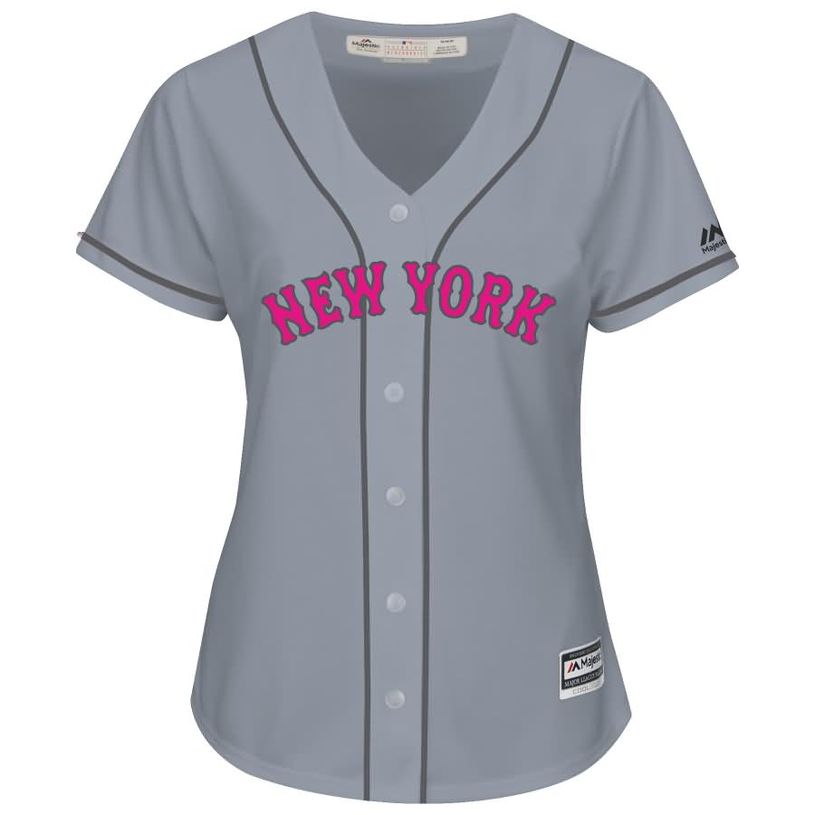 Jacob deGrom New York Mets Majestic Women's Mother's Day Cool Base Replica Jersey - Gray