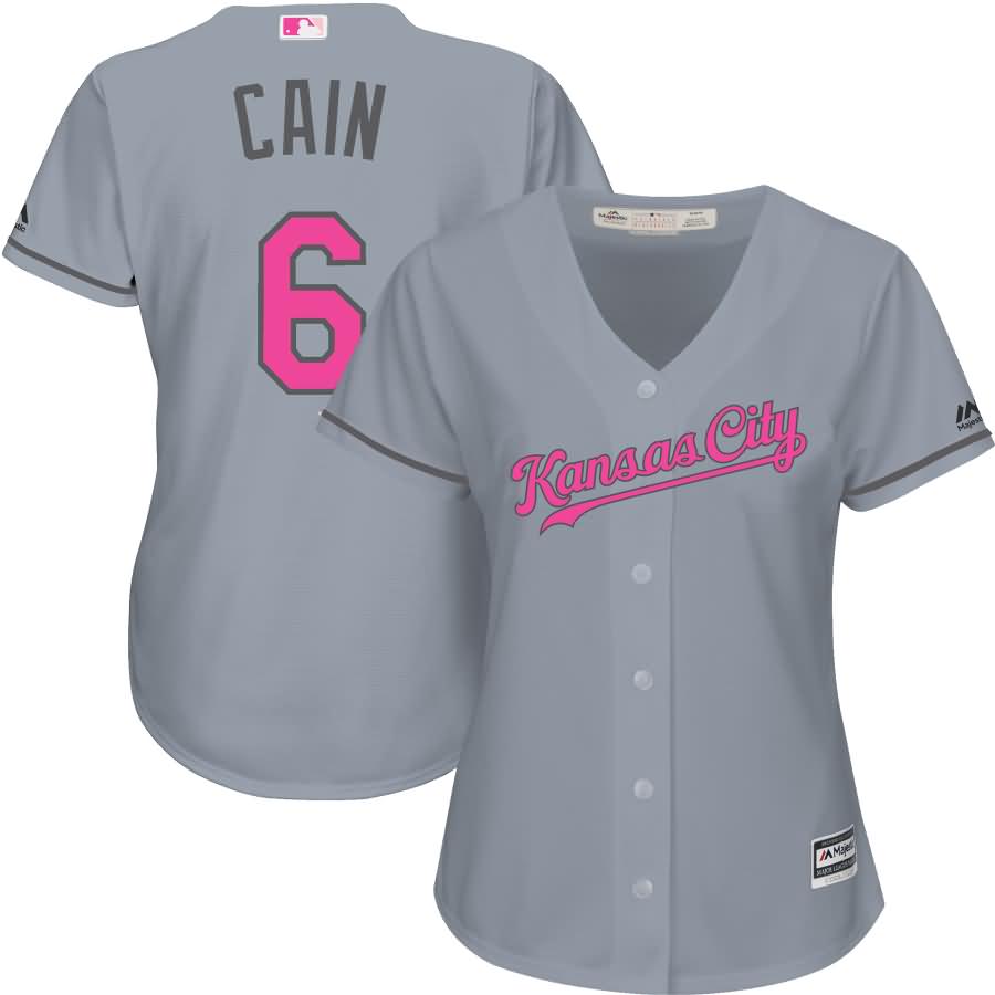 Lorenzo Cain Kansas City Royals Majestic Women's Mother's Day Cool Base Replica Jersey - Gray